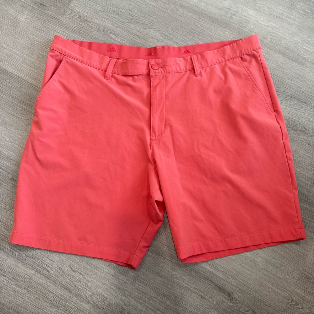 Adidas Men's Vibrant Coral Flat Front Shorts